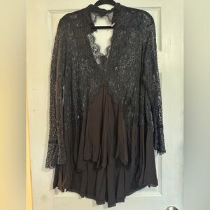 Free People Black Lace Dress